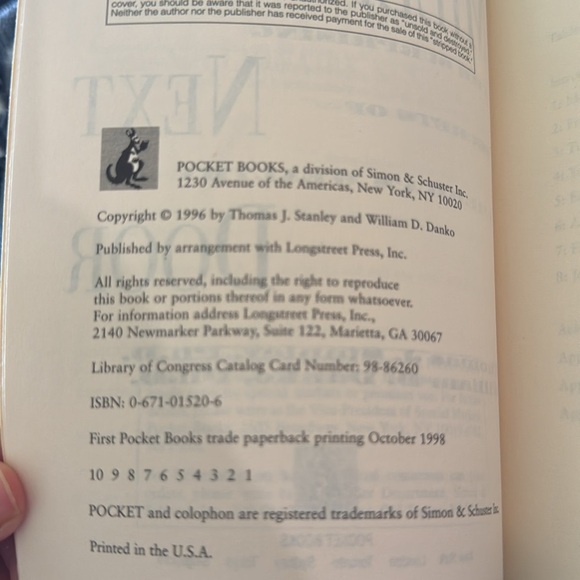 The Millionaire Next Door - Wealthy American’s Secrets-Book EUC Thomas Stanley - Picture 2 of 3